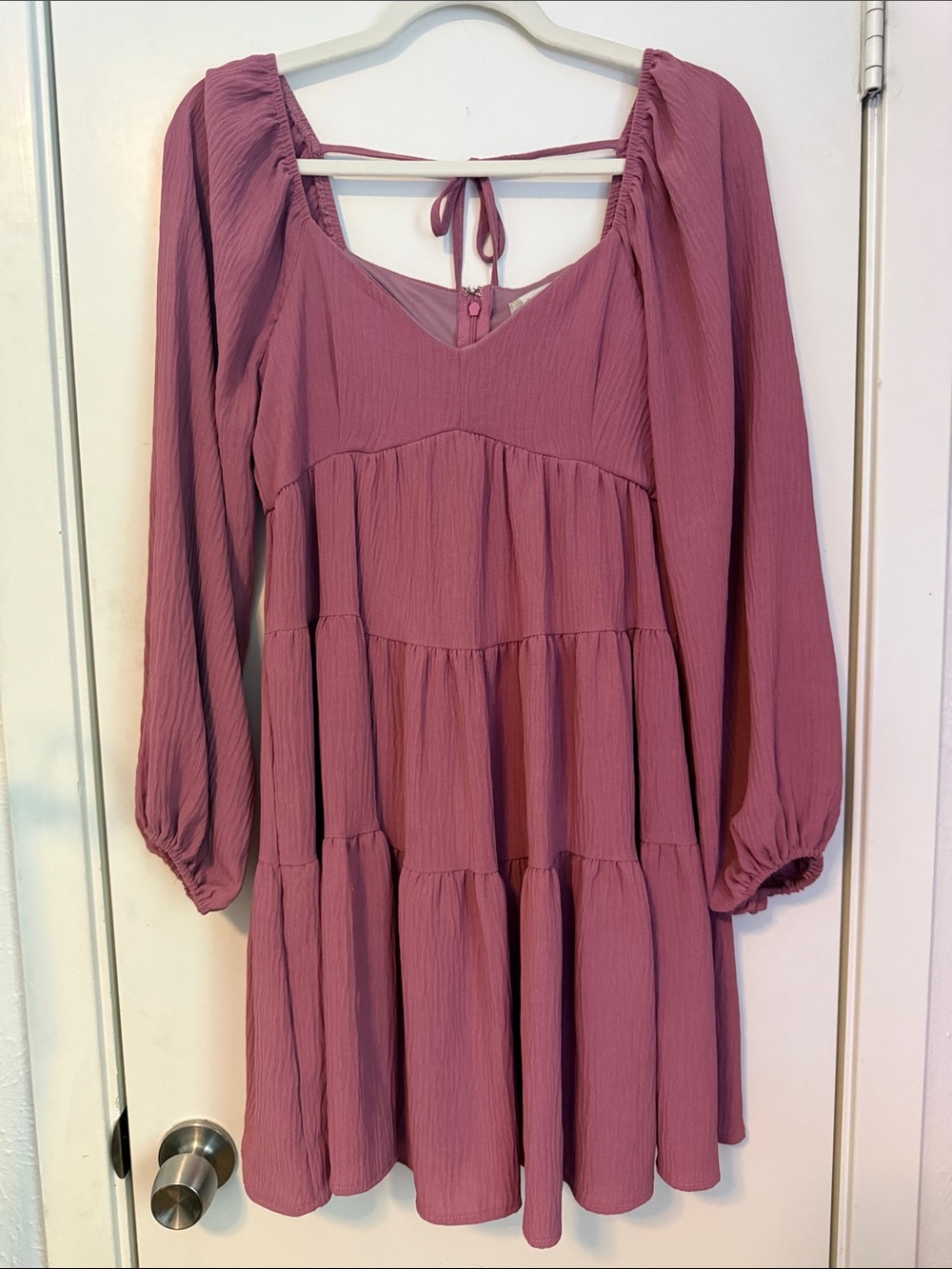 Altar'd State Dusty Rose Tiered Blouse